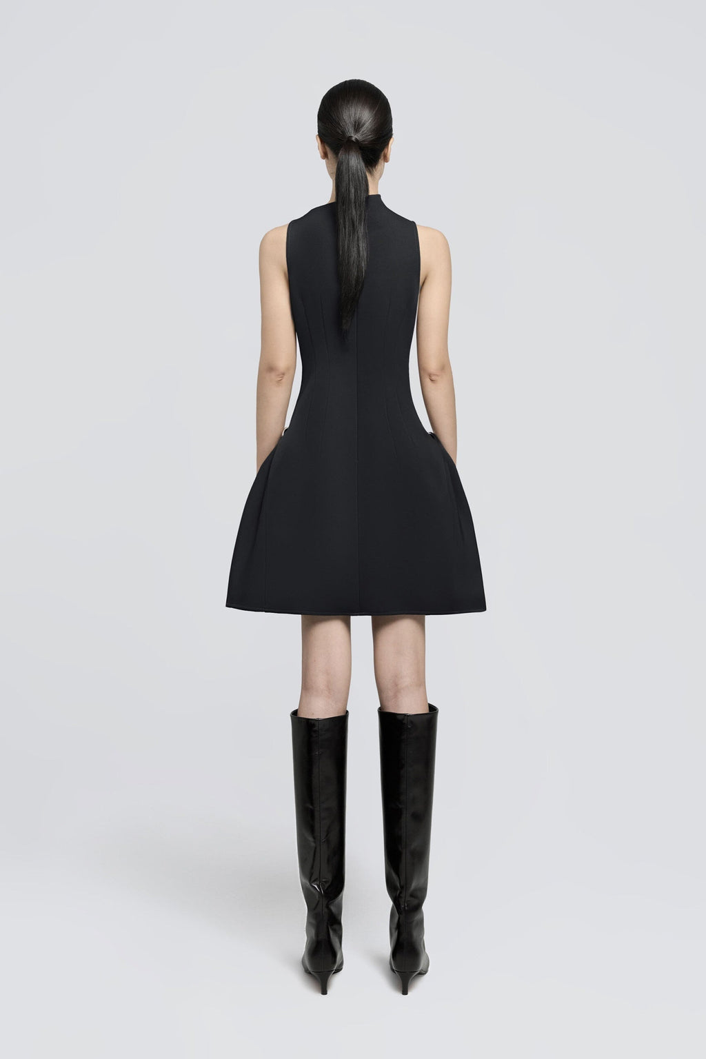 Samantha Asimetrik Kloş Mini Elbise