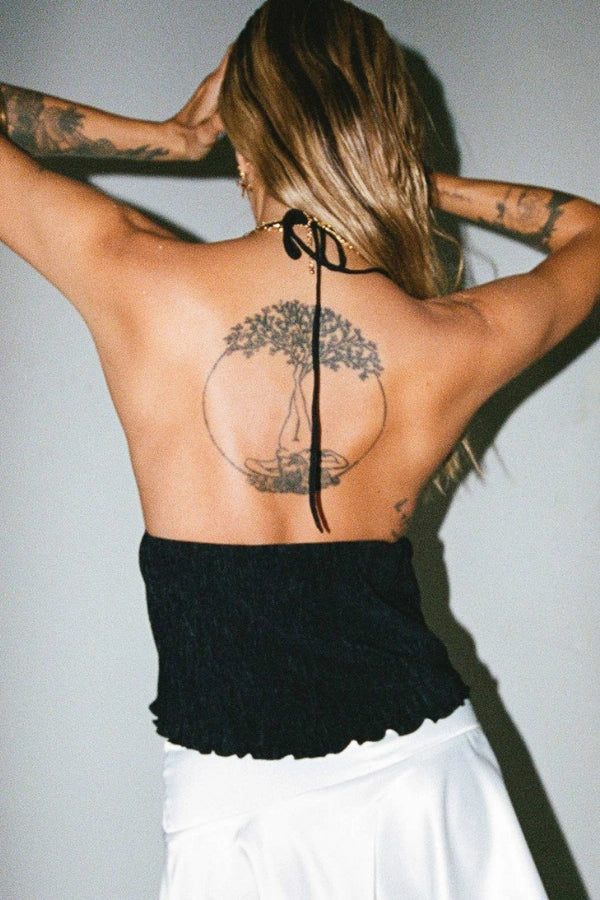 Ivy Bürümcük Crop Bluz