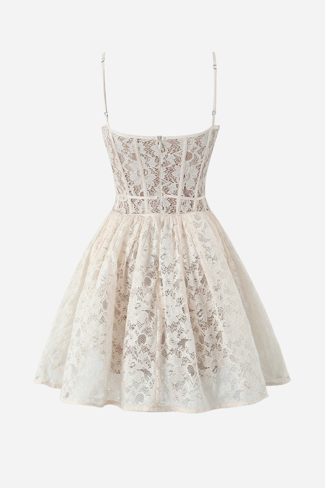 Çiçekli Dantel Korse Mini Elbise