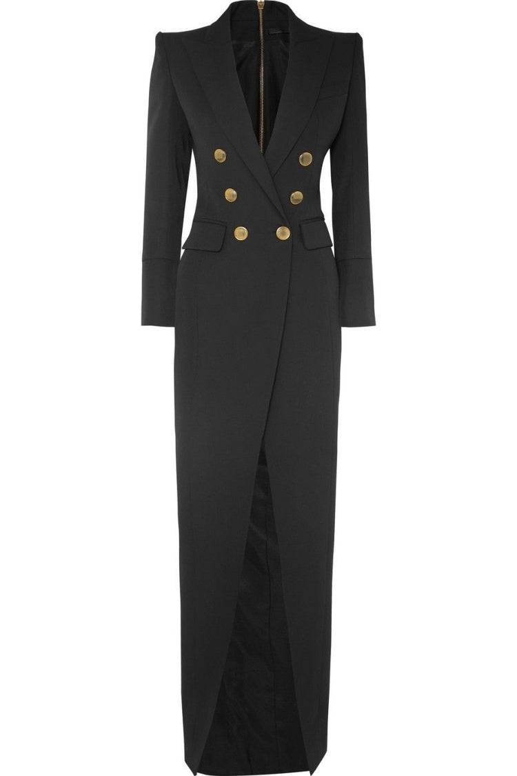 Simona Tuxedo Uzun Blazer Elbise