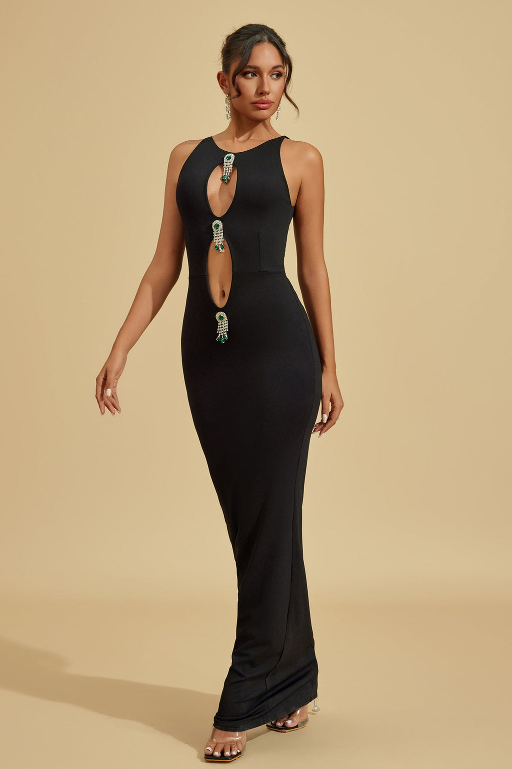 Caroline Jewel Kesim Maxi Elbise