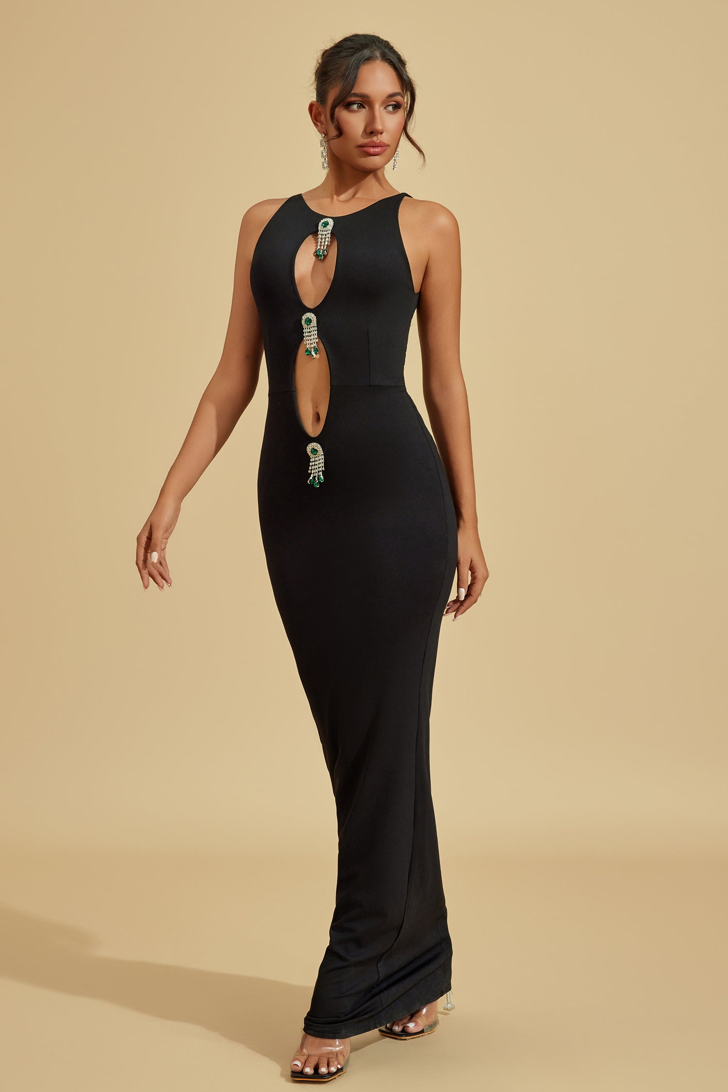 Caroline Jewel Kesim Maxi Elbise