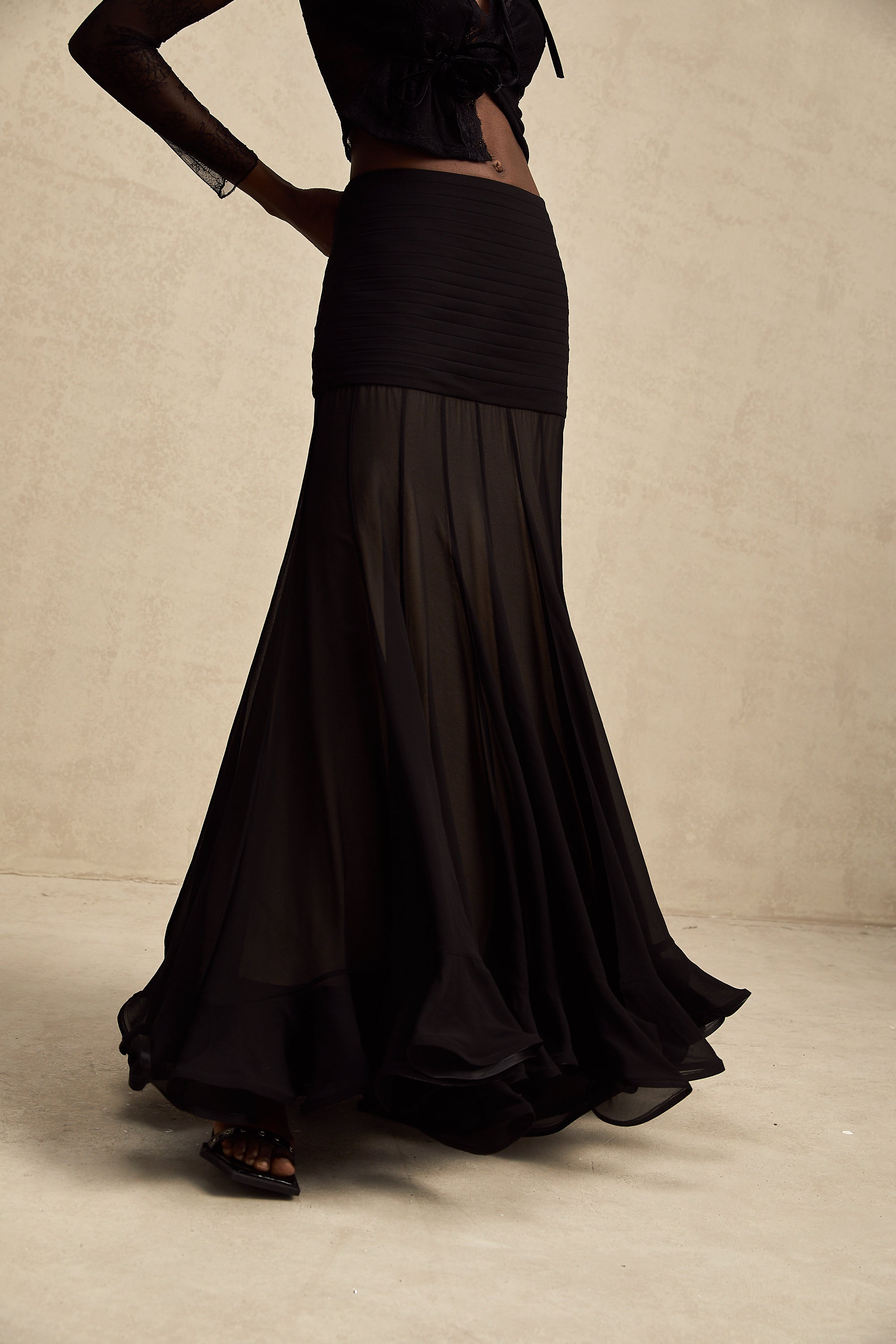 Jacqueline Tül Maxi Etek
