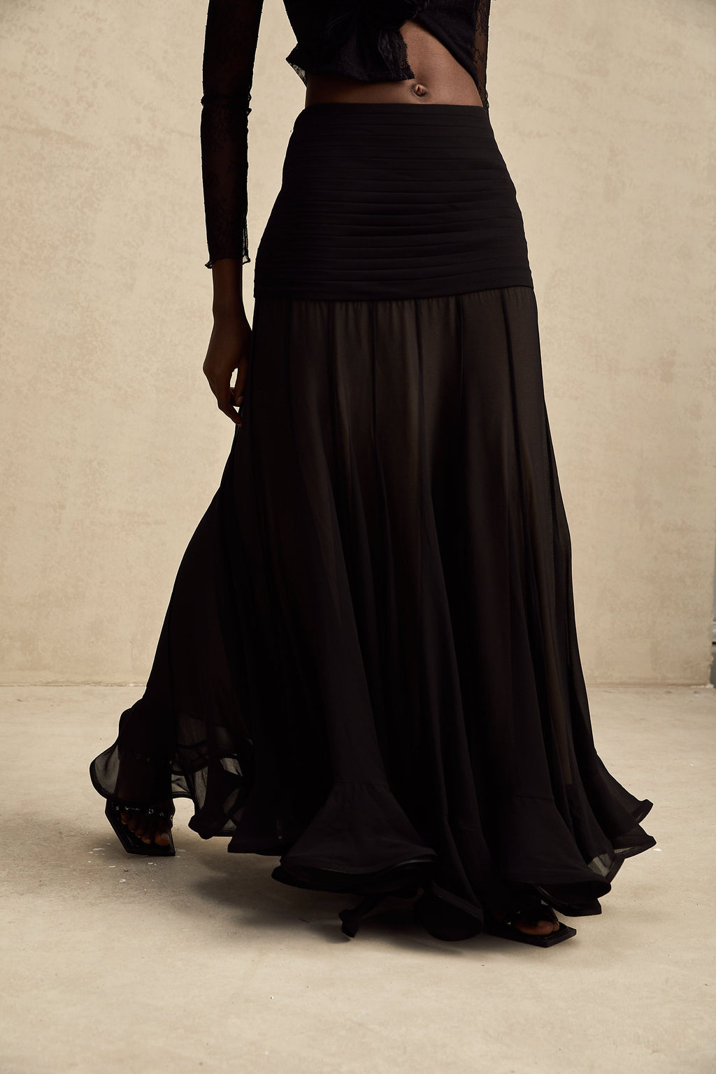 Jacqueline Tül Maxi Etek