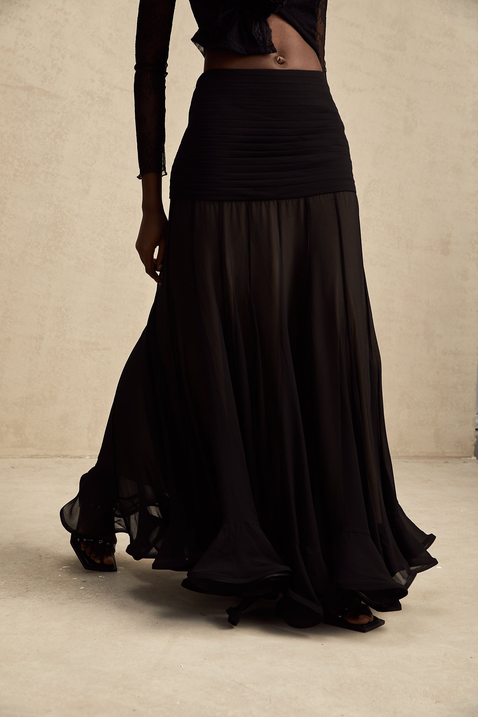 Jacqueline Tül Maxi Etek