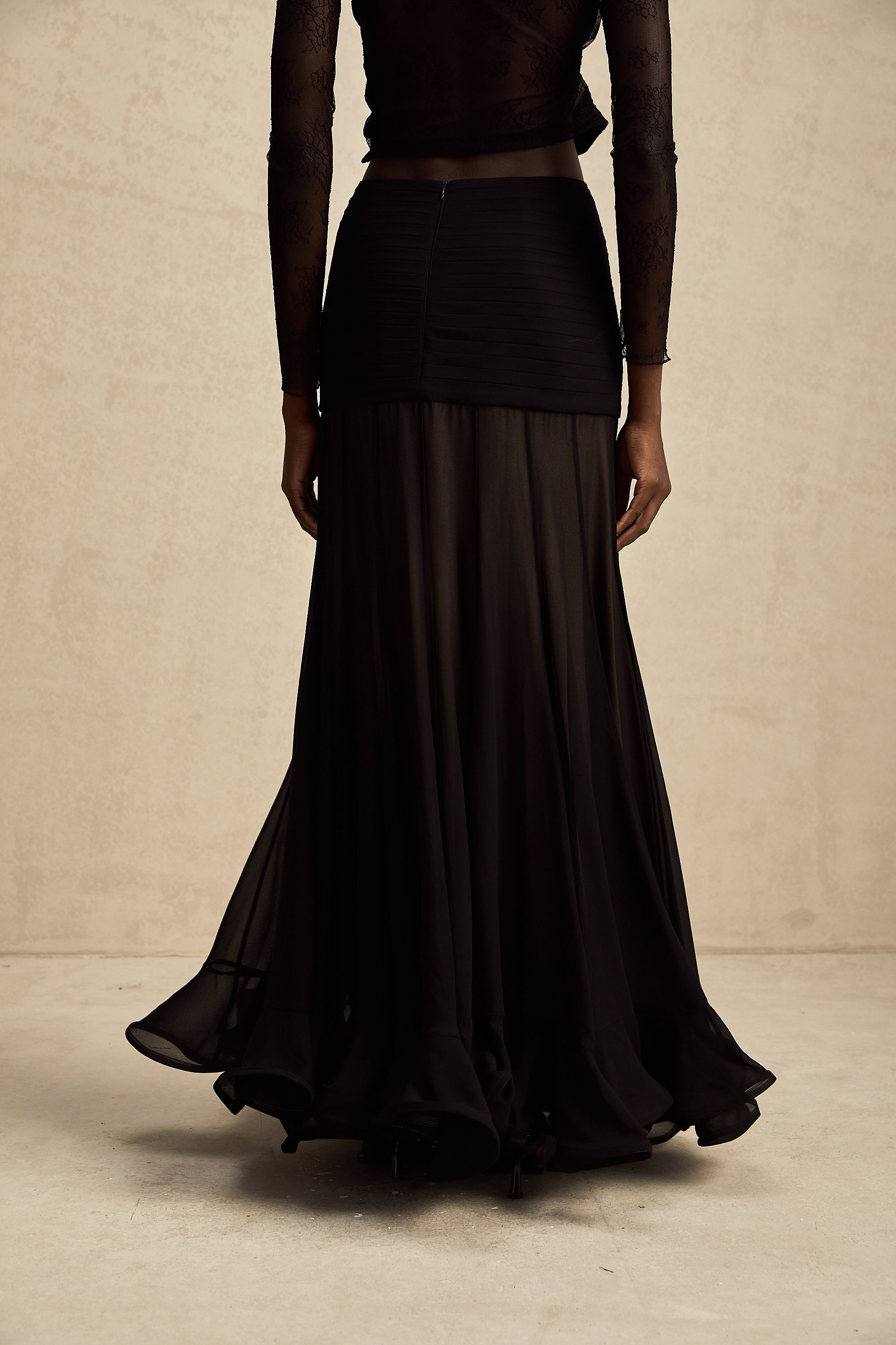Jacqueline Tül Maxi Etek