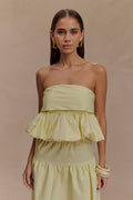 Amirah Strapless Bubble Crop Üst