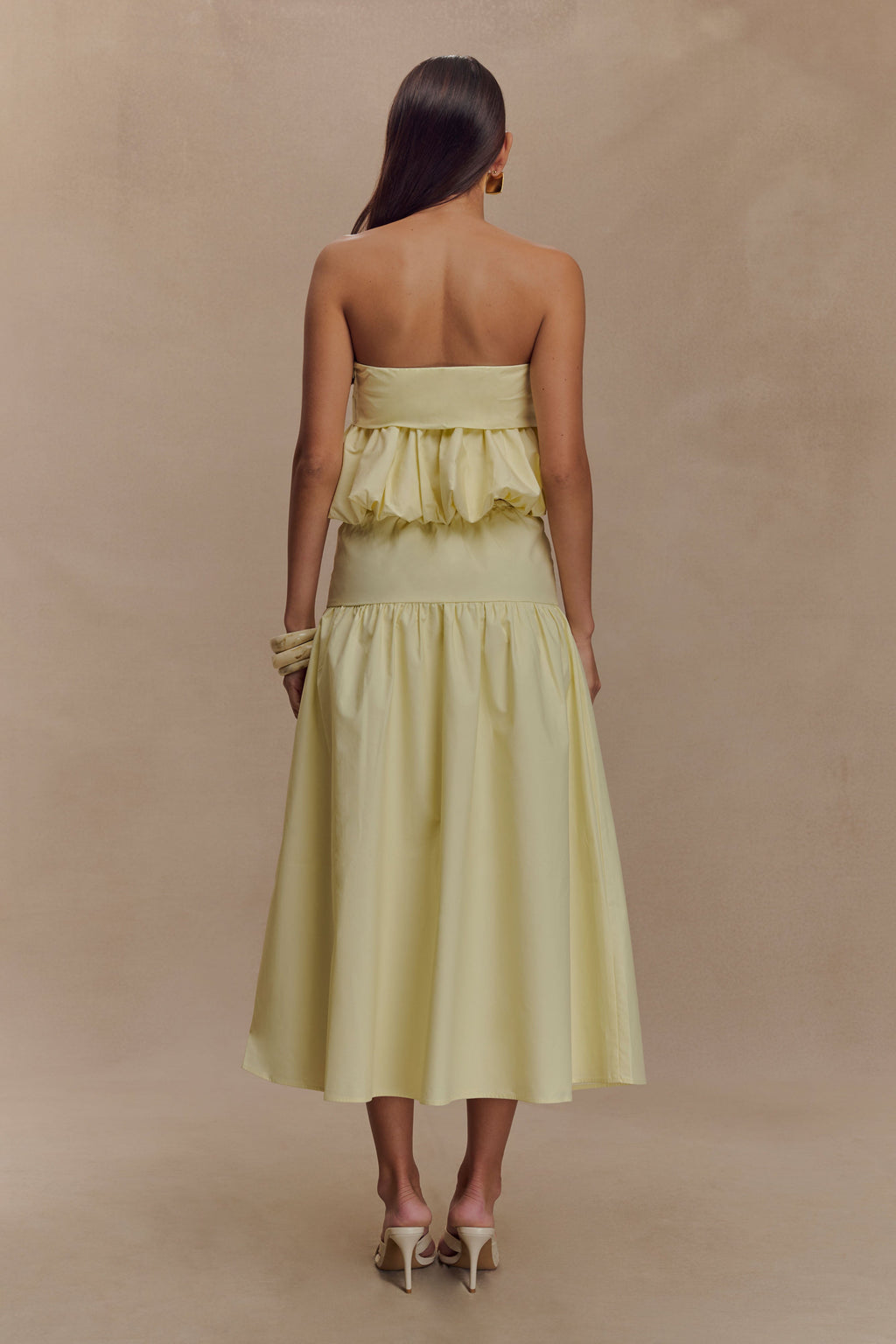Amirah Strapless Bubble Crop Üst