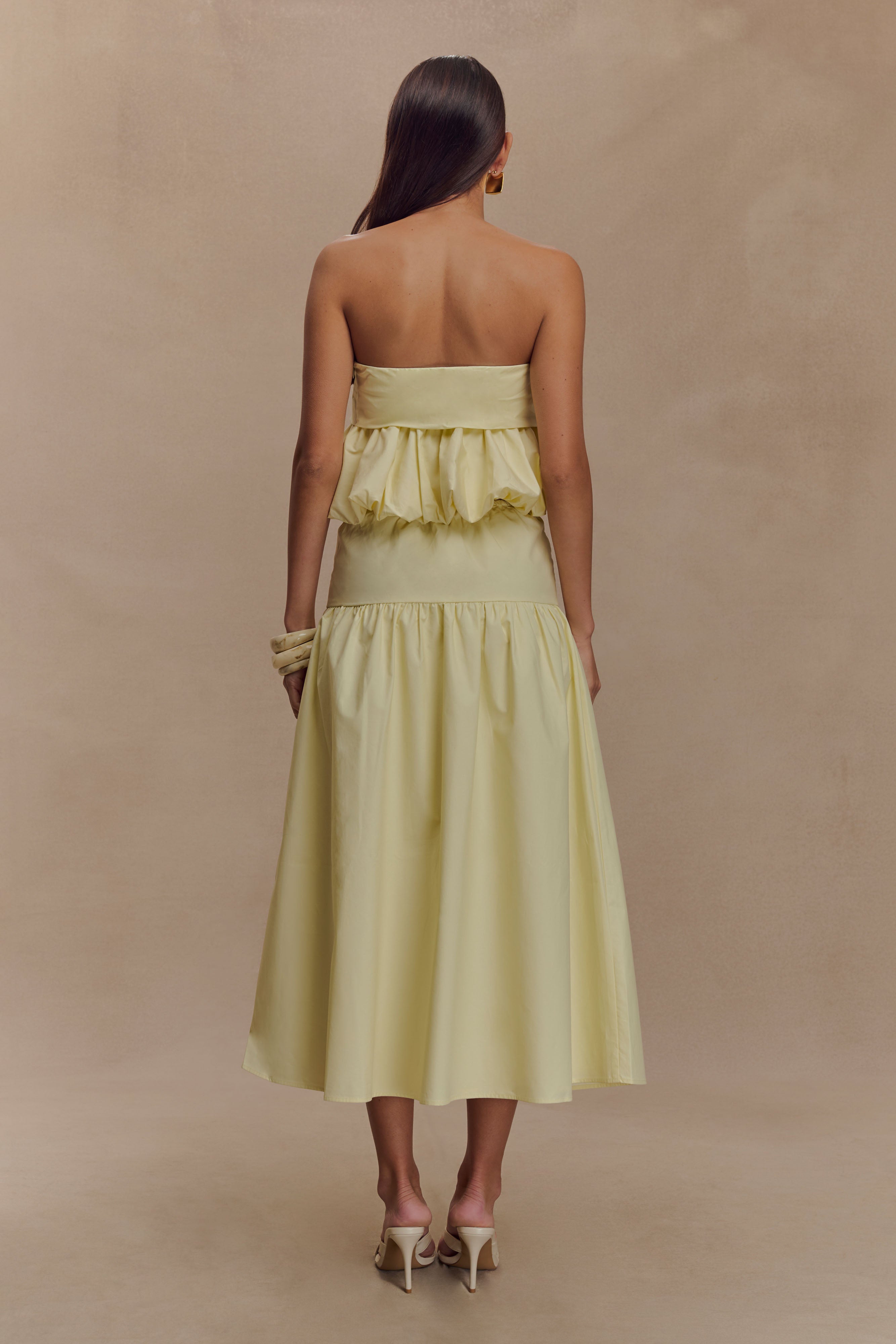 Amirah Strapless Bubble Crop Üst