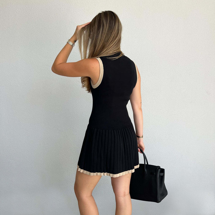 Nina Ribanalı Mini Elbise