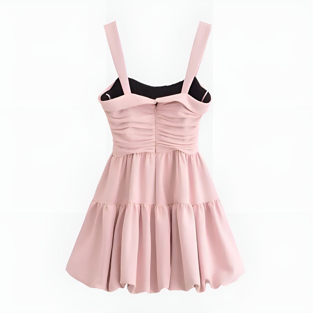 Fancy Drape Detay Mini Elbise