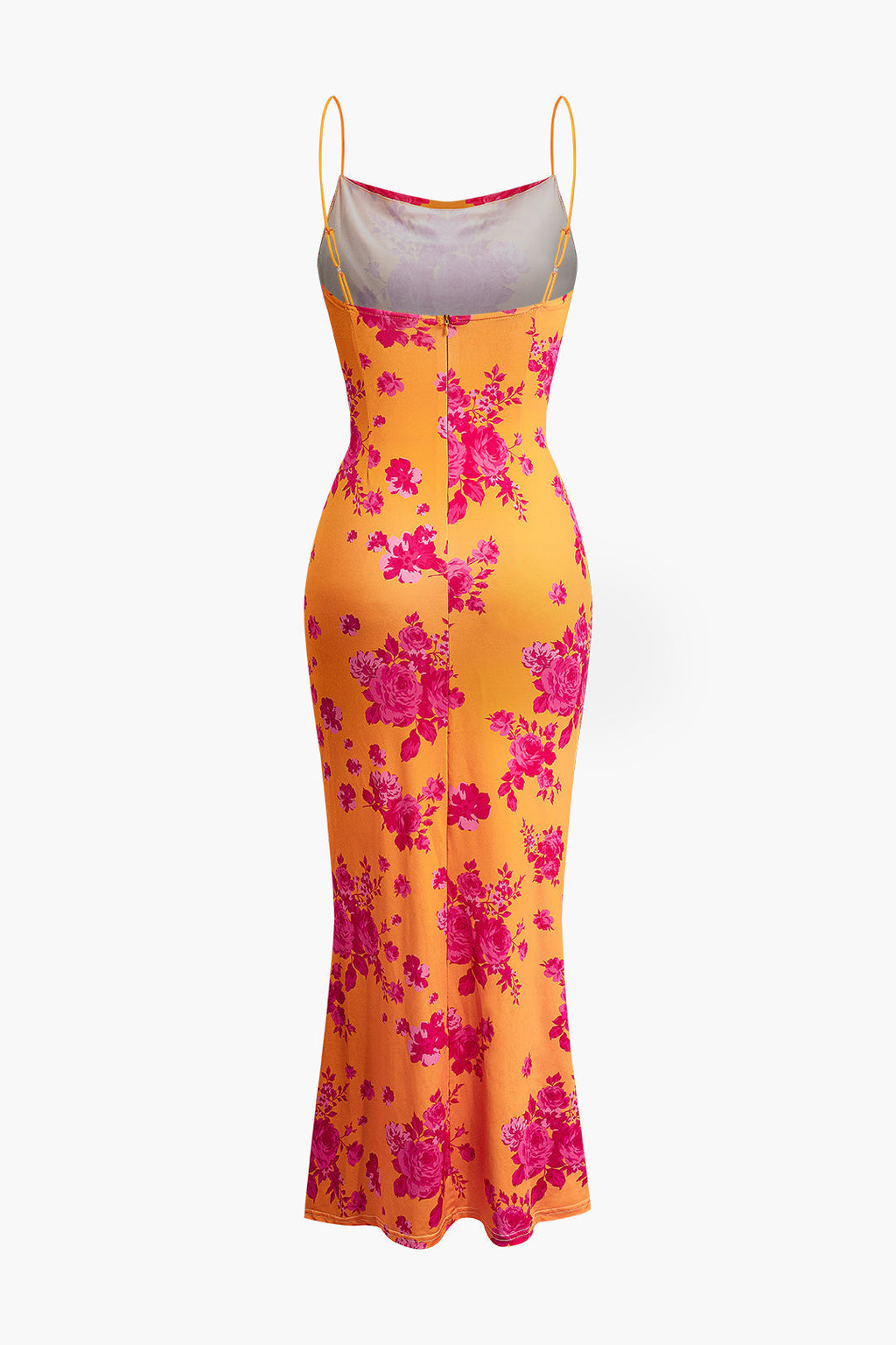 Floral Çiçek Desenli Maksi Elbise