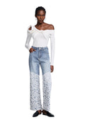 Dantel Detaylı Jean Pantalon
