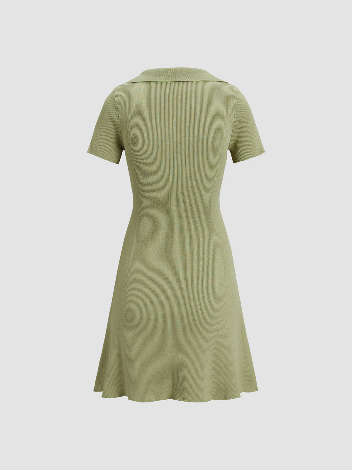 Square Neck Mini Elbise