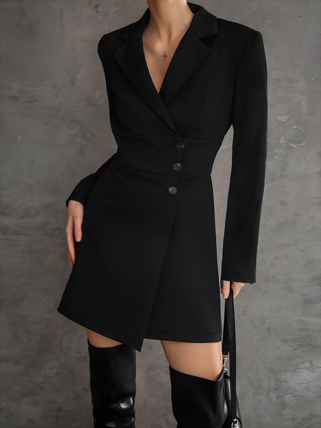 Blazer Uzun Kollu Mini Elbise