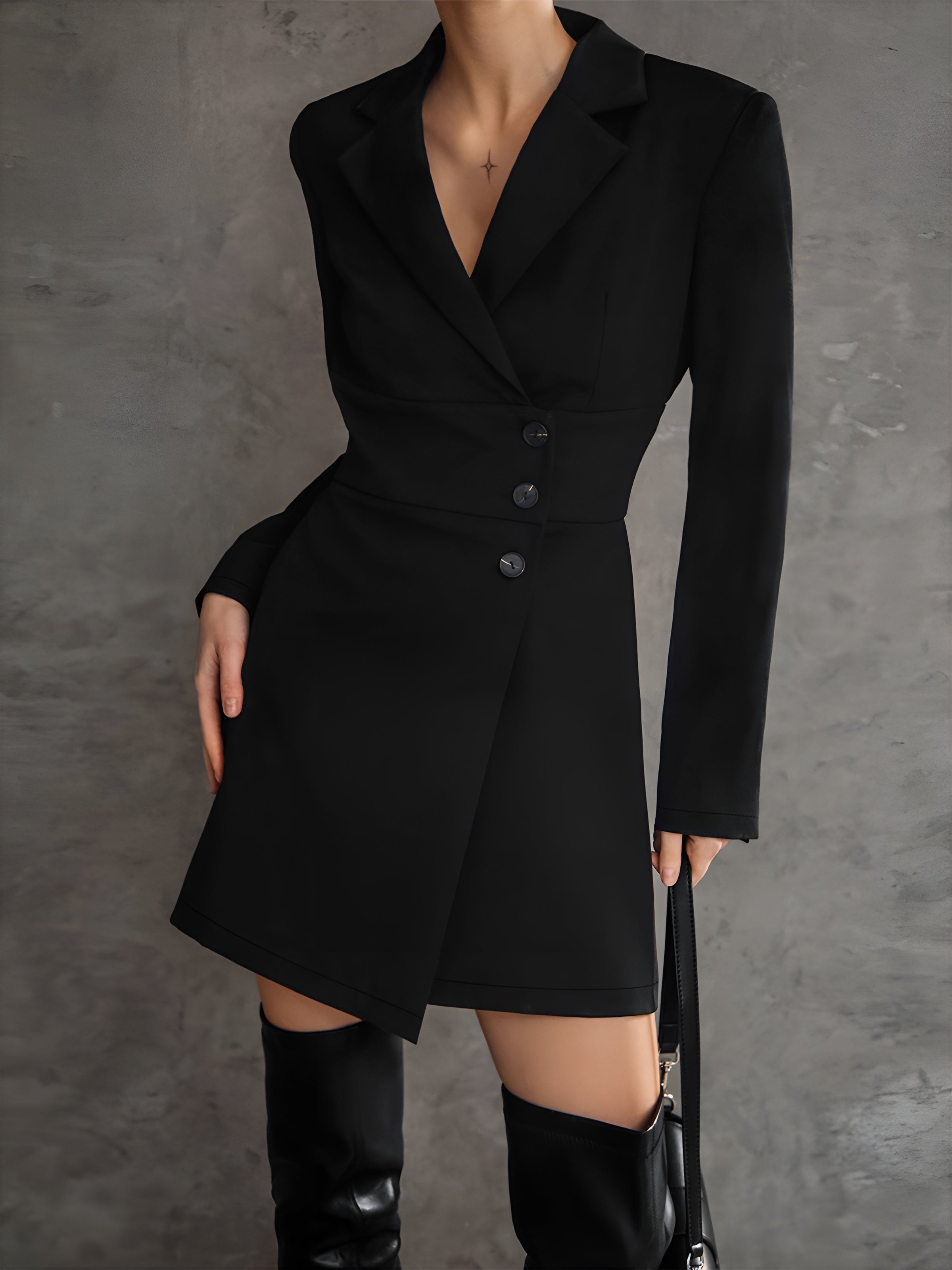 Blazer Uzun Kollu Mini Elbise