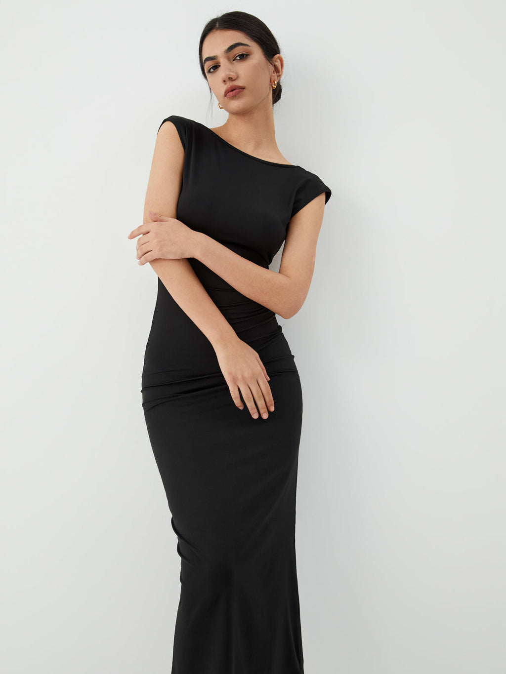 Solid Midi Elbise