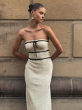 Vian Strapless Midi Elbise