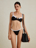Kontrast İki Tonlu Bikini Takımı