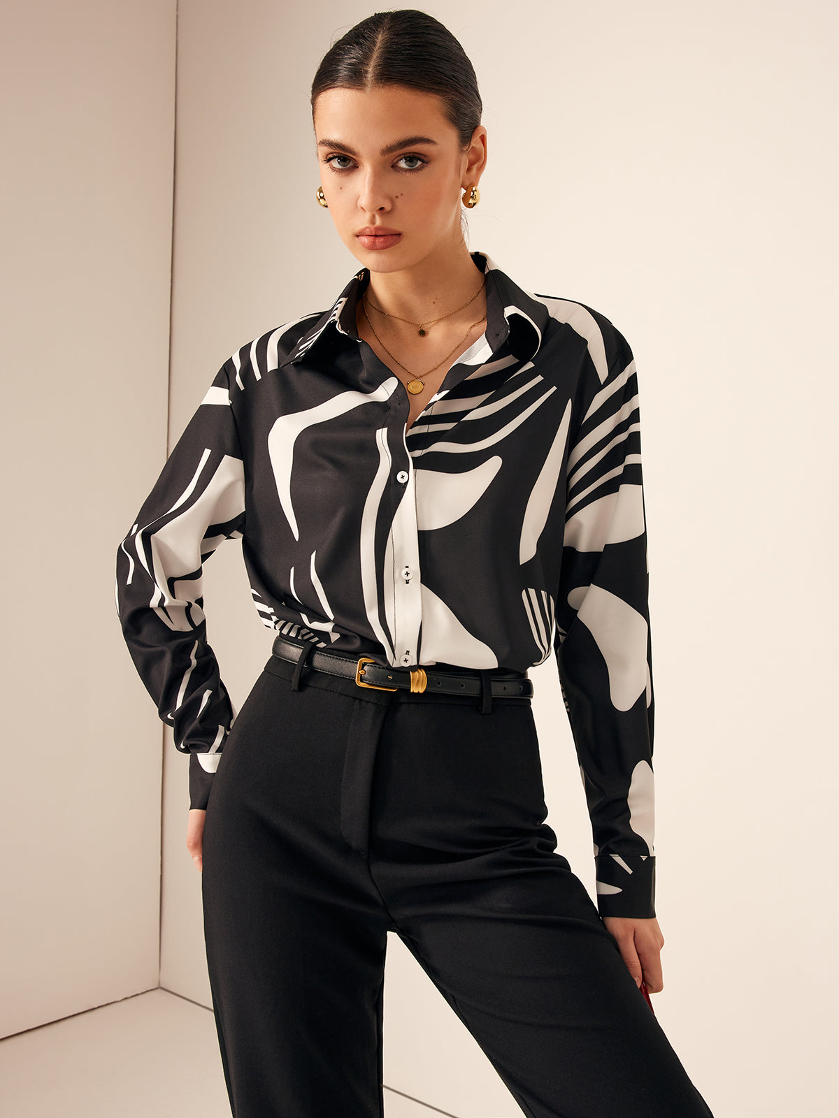 Zebra Desenli Gömlek