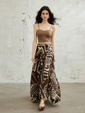 Zebra Desenli Maxi Etek