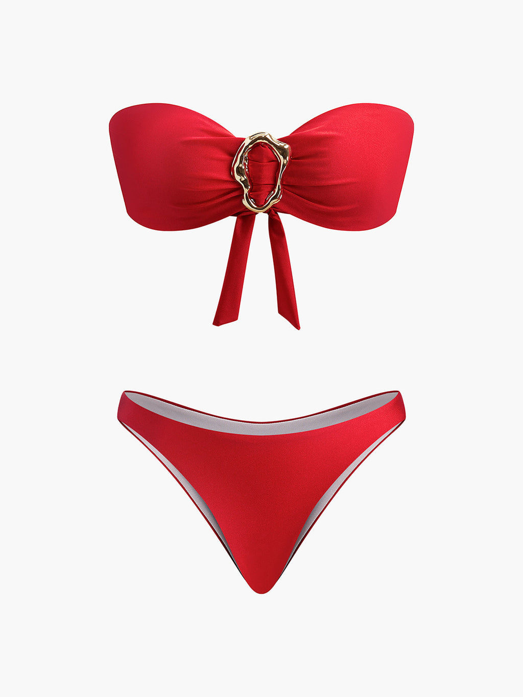 Metal Detaylı Bandeau Bikini