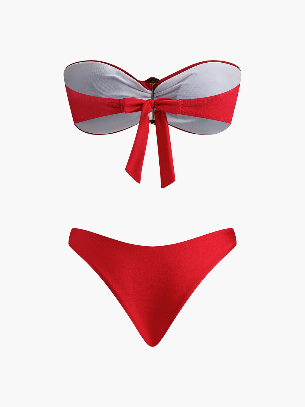Metal Detaylı Bandeau Bikini