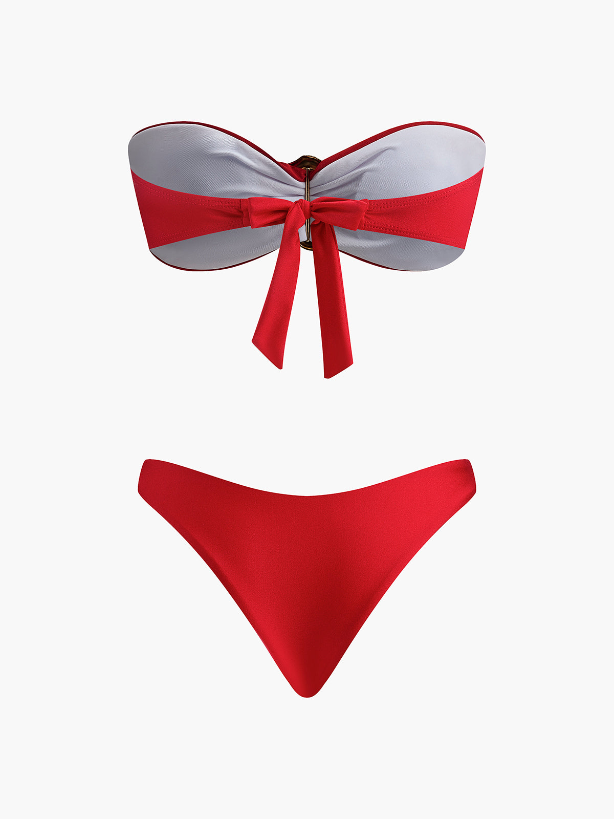 Metal Detaylı Bandeau Bikini