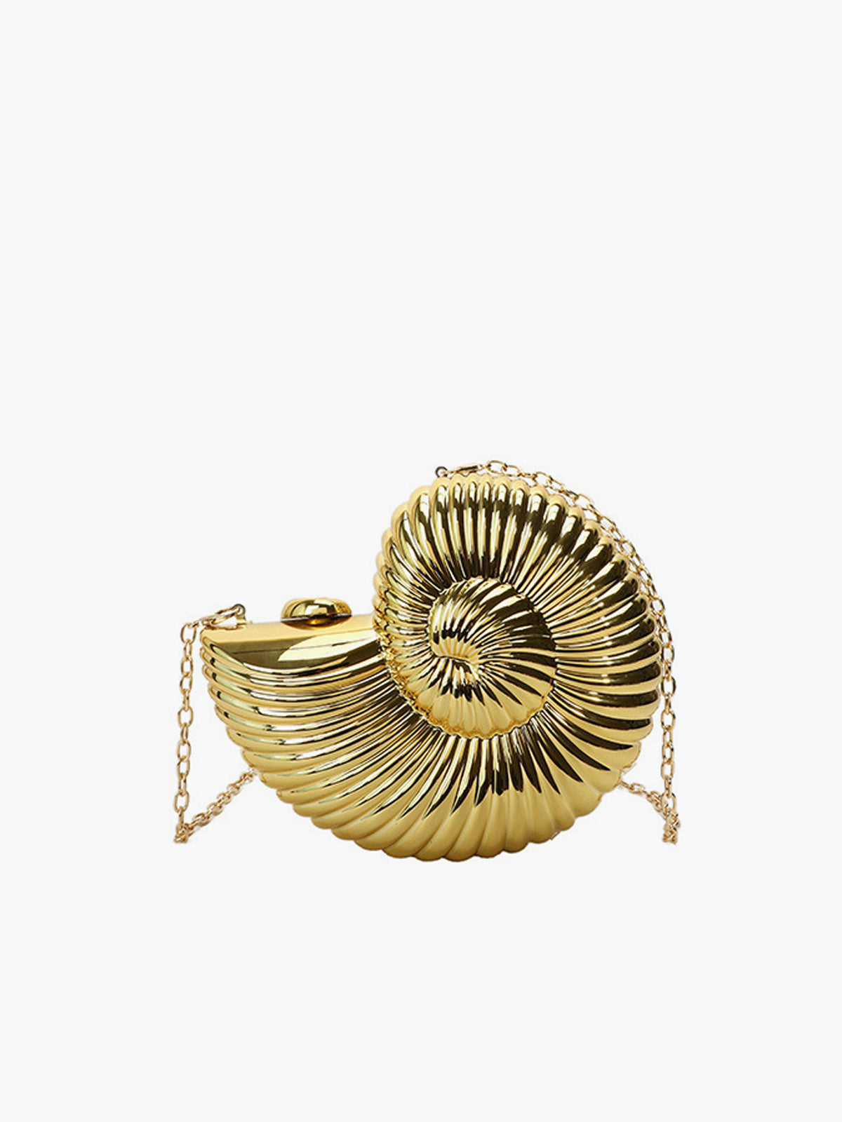 Şık Altın Spiral Kabuk Tote Çanta