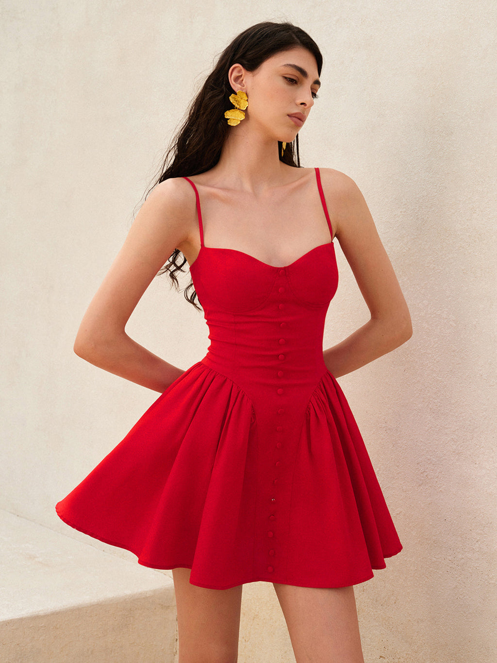 Venus Askılı Mini Elbise