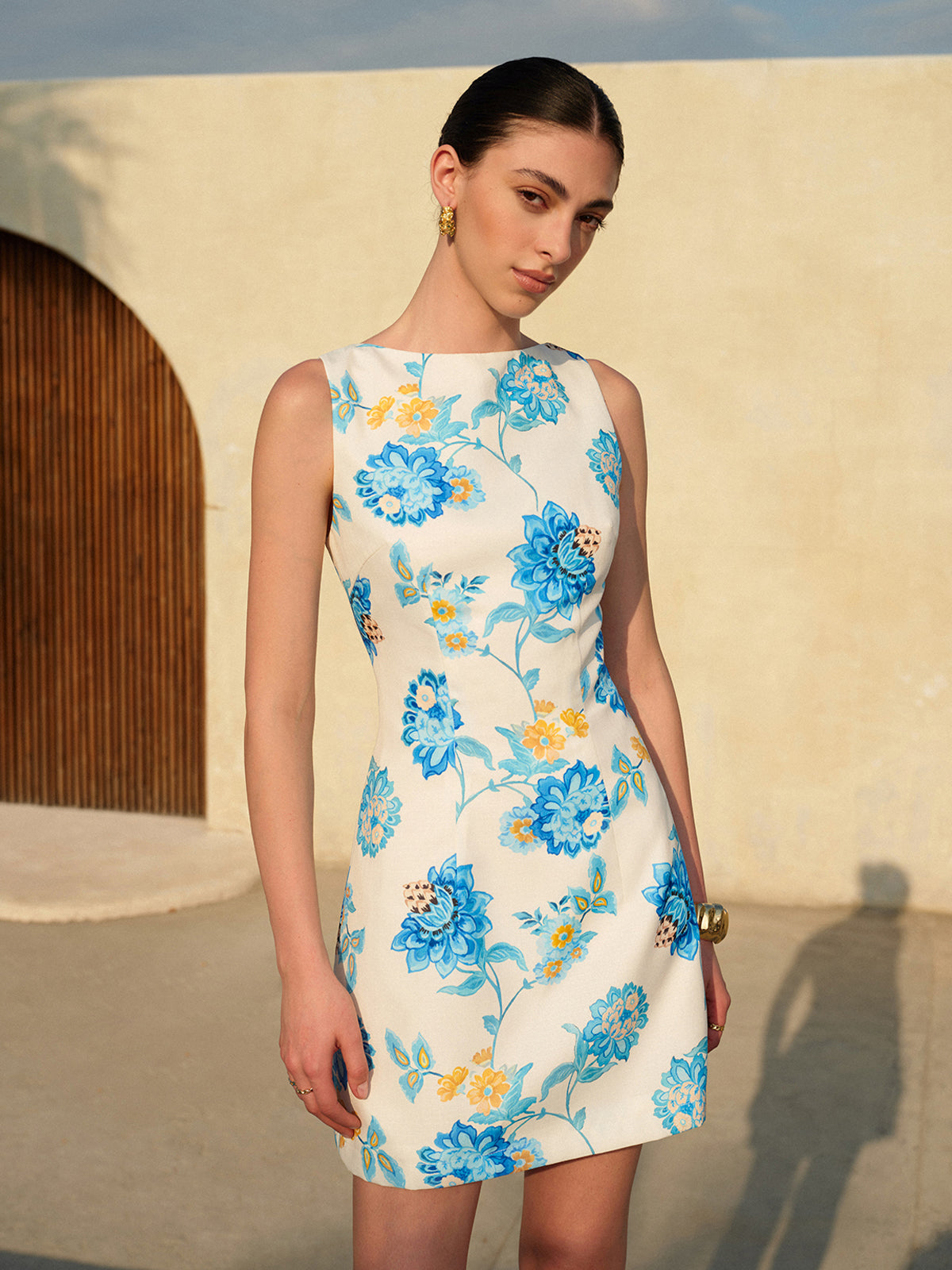 Floral A Kesim Mini Elbise