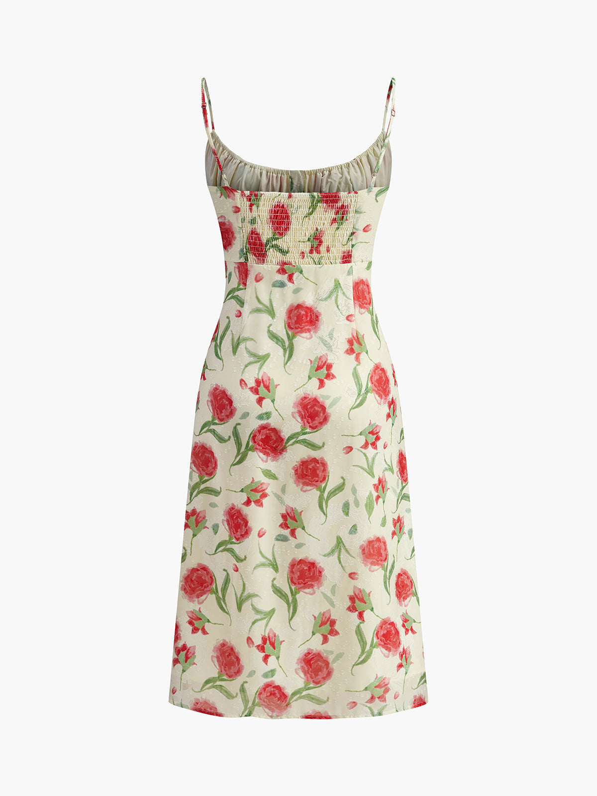 Floral Desenli Midi Elbise