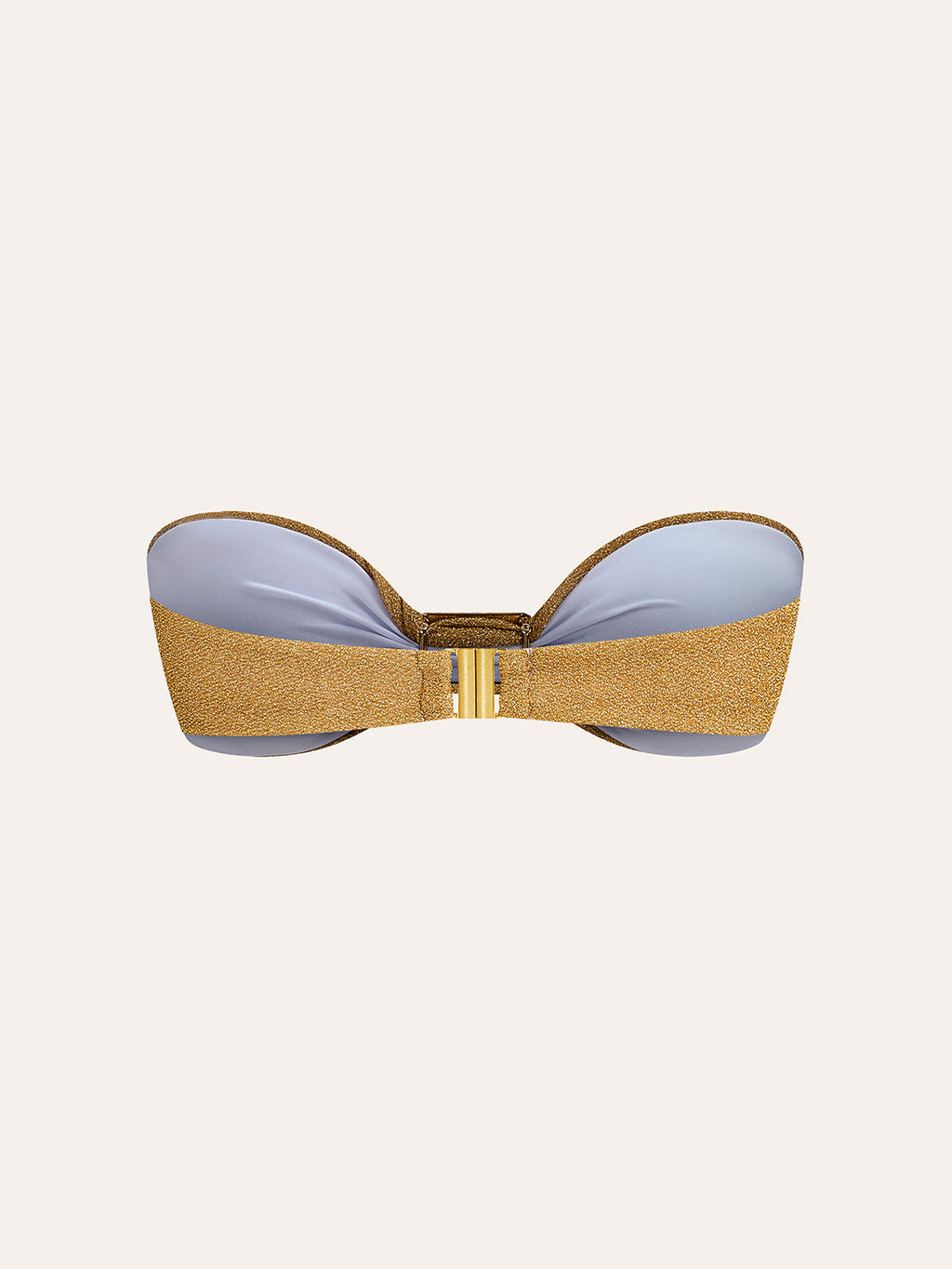 Metalik Fiyonklu Bandeau Bikini Üstü