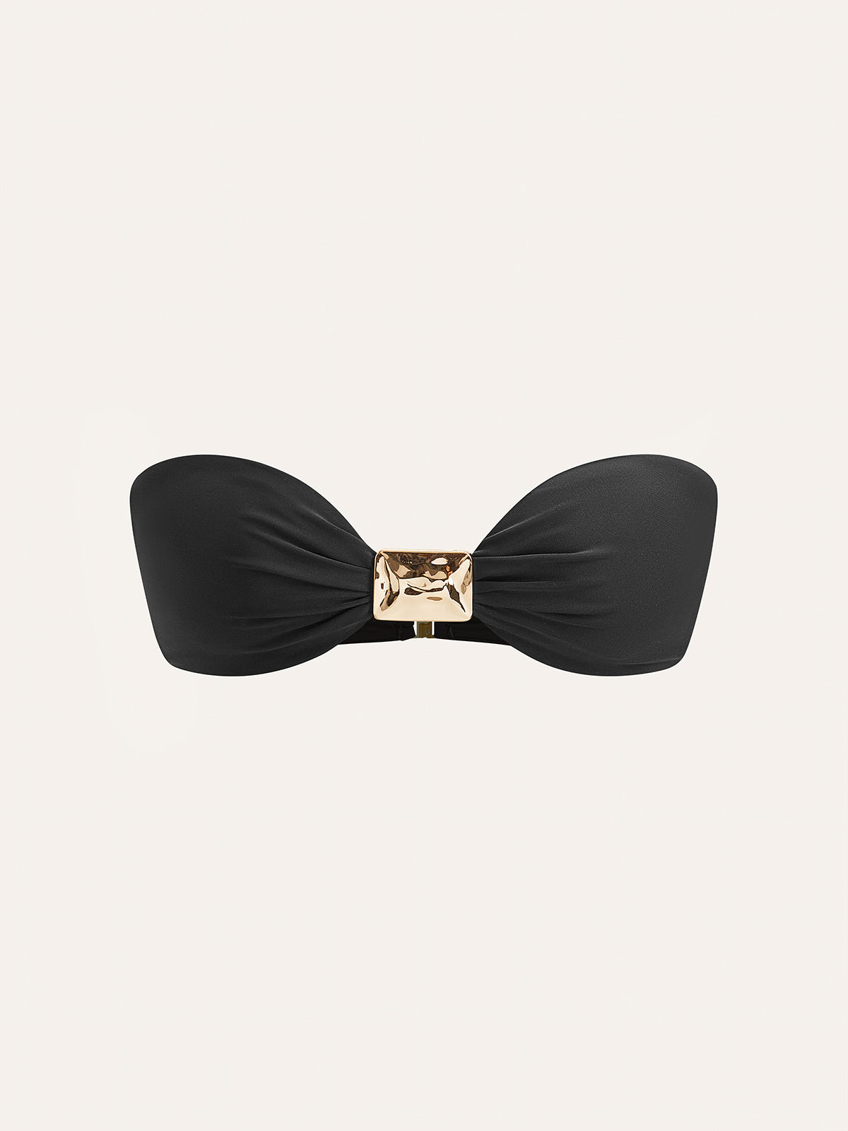 Metalik Fiyonklu Bandeau Bikini Üstü