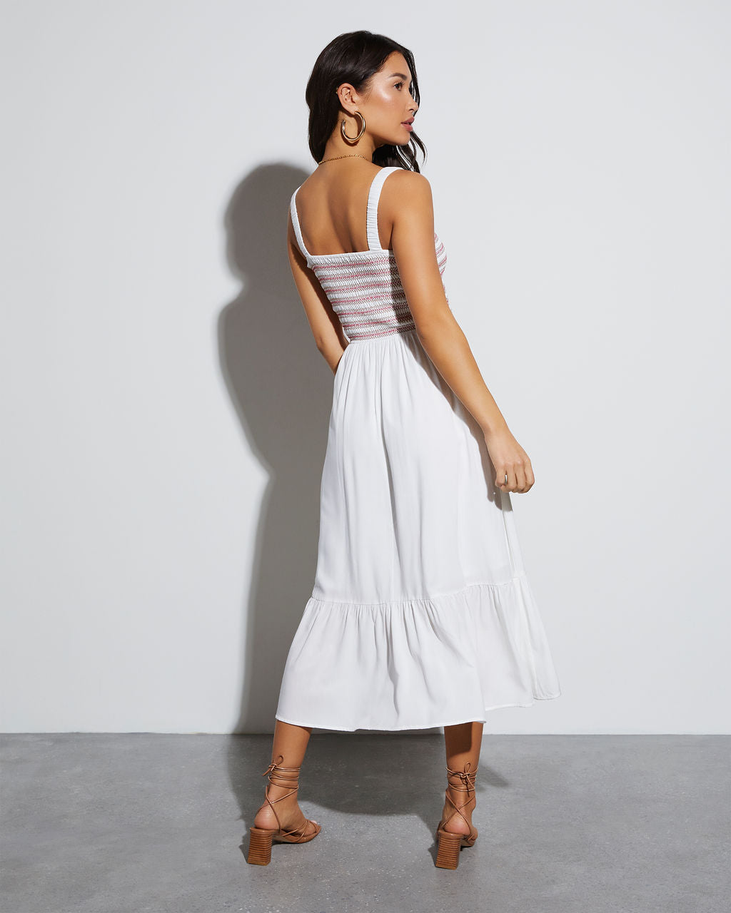 Simply Darling Kare Yaka Midi Elbise