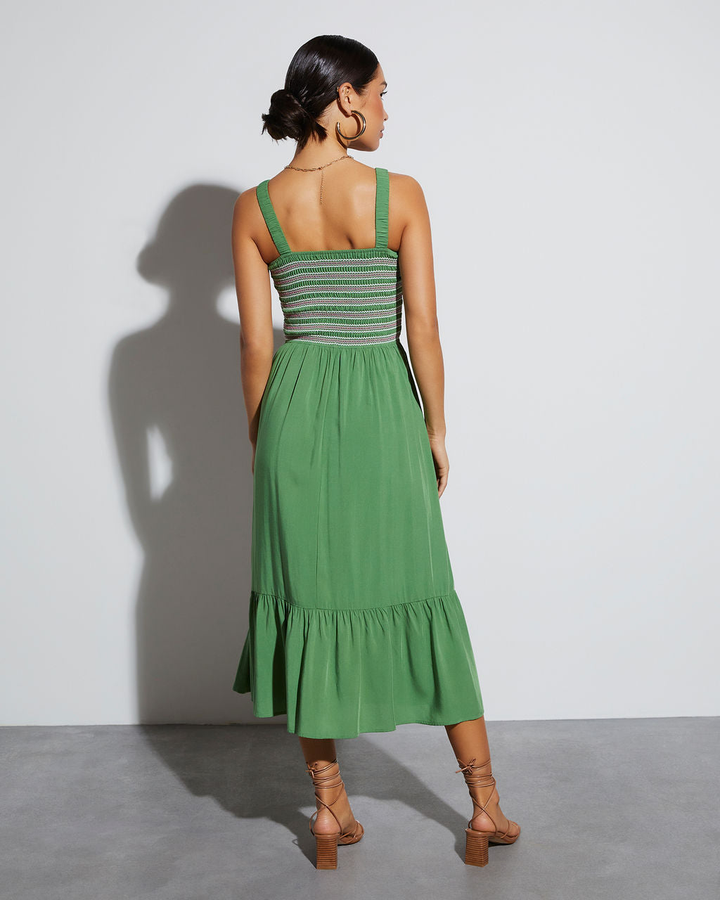 Simply Darling Kare Yaka Midi Elbise