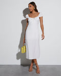 Bridal Bliss Sweetheart Midi Elbise