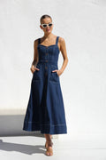 Heavenly Denim Midi Elbise