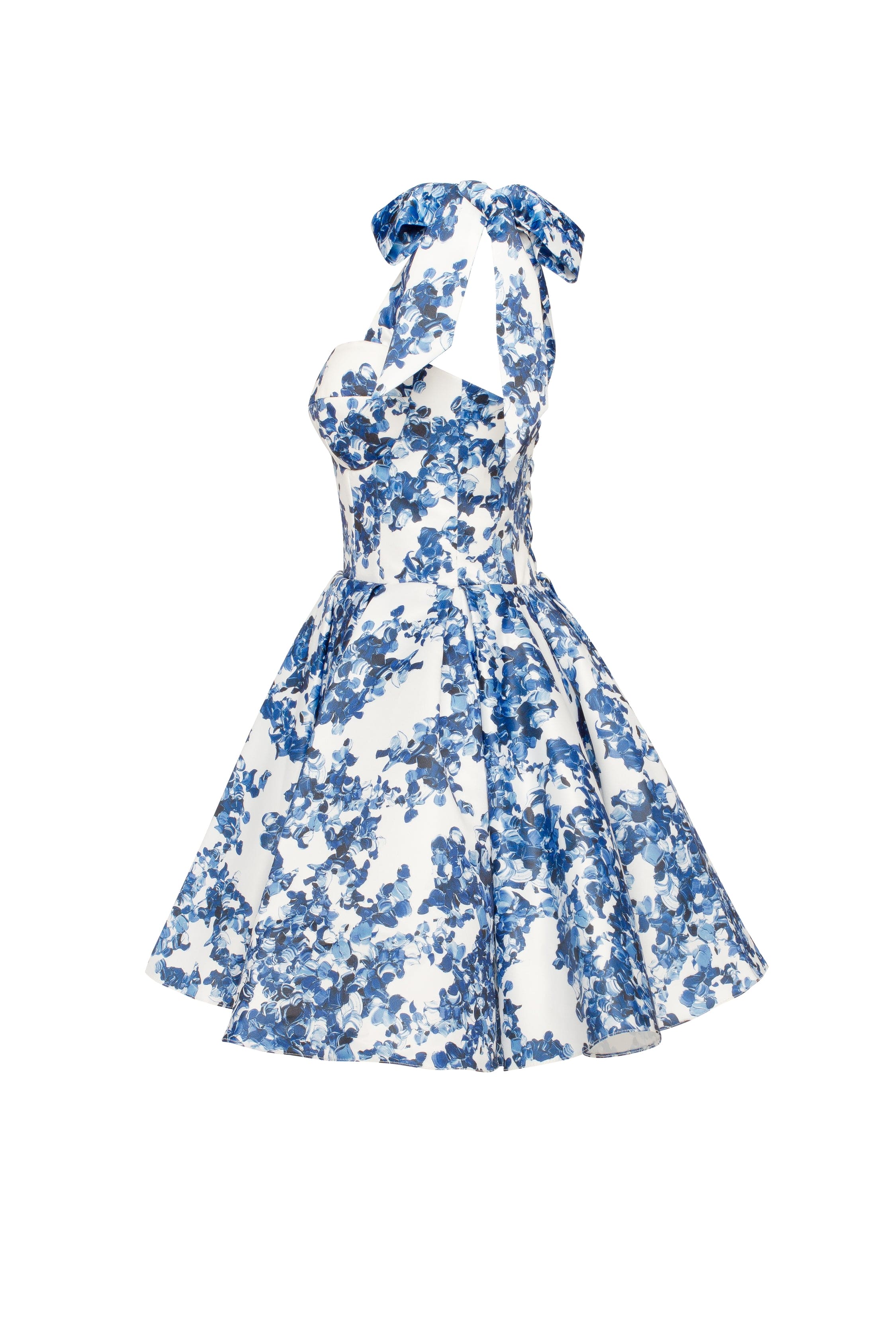 Midnight Bloom Mini Elbise