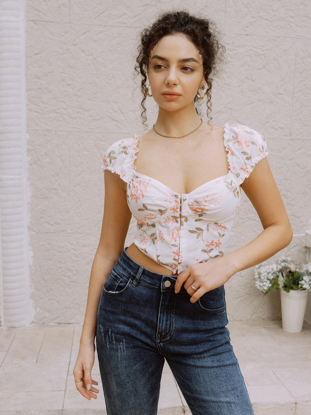Blossom Breeze Crop Bluz
