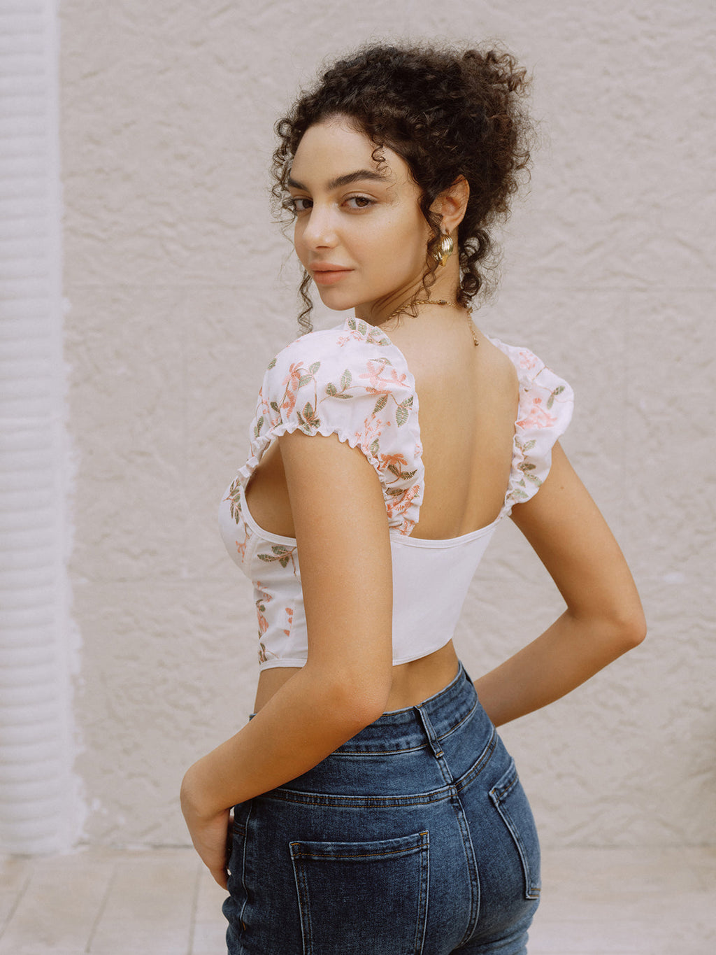 Blossom Breeze Crop Bluz