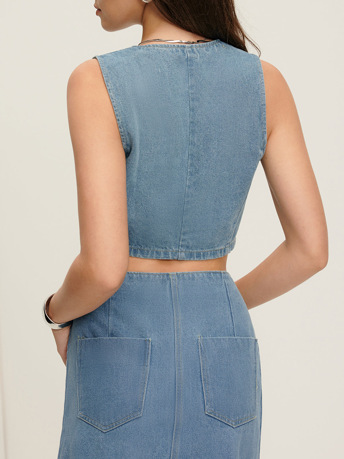 Denim Charm Yelek