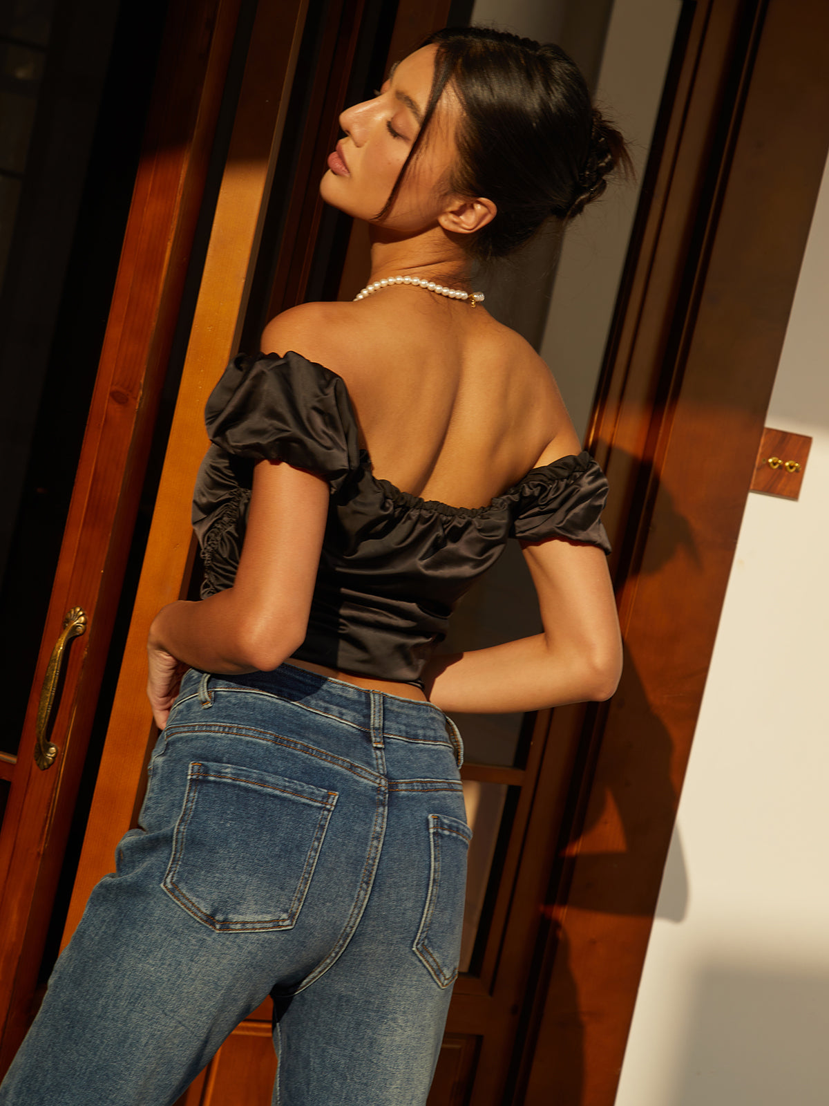 Elegant Saten Bluz