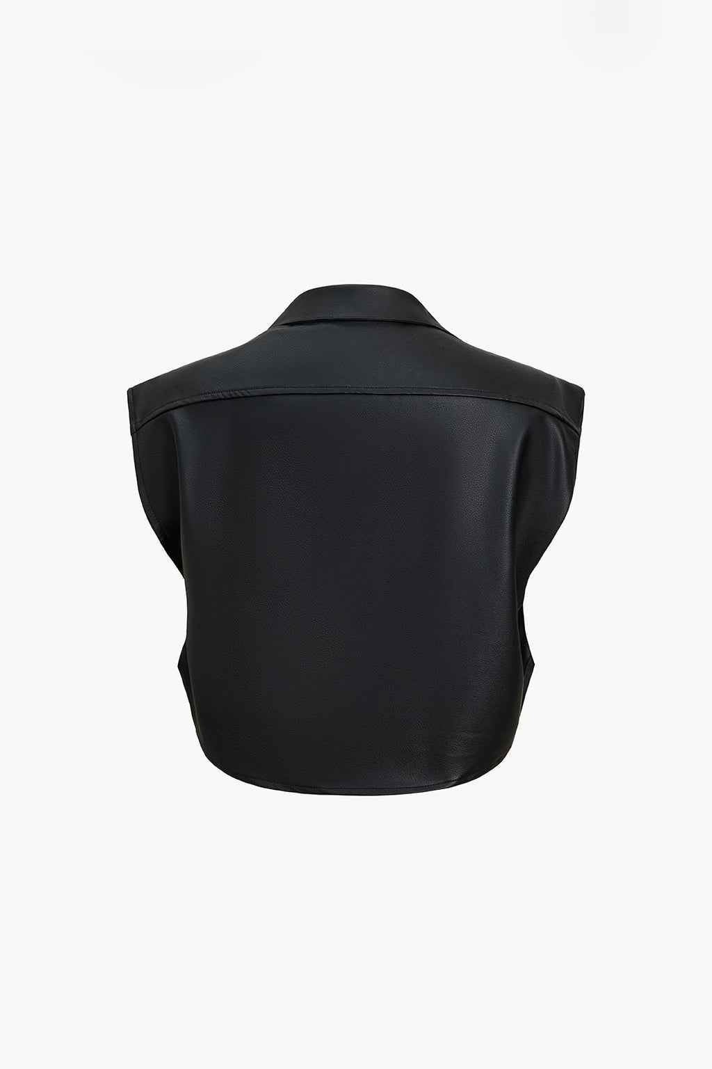 Suni Deri Crop Yelek