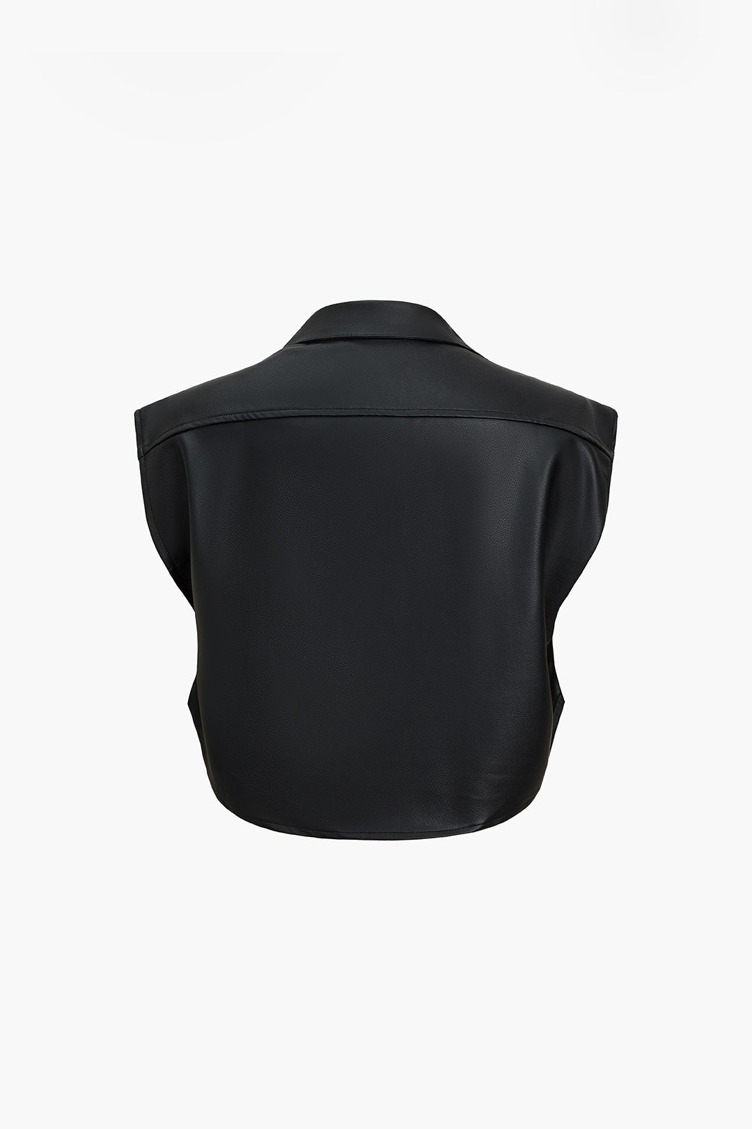 Suni Deri Crop Yelek