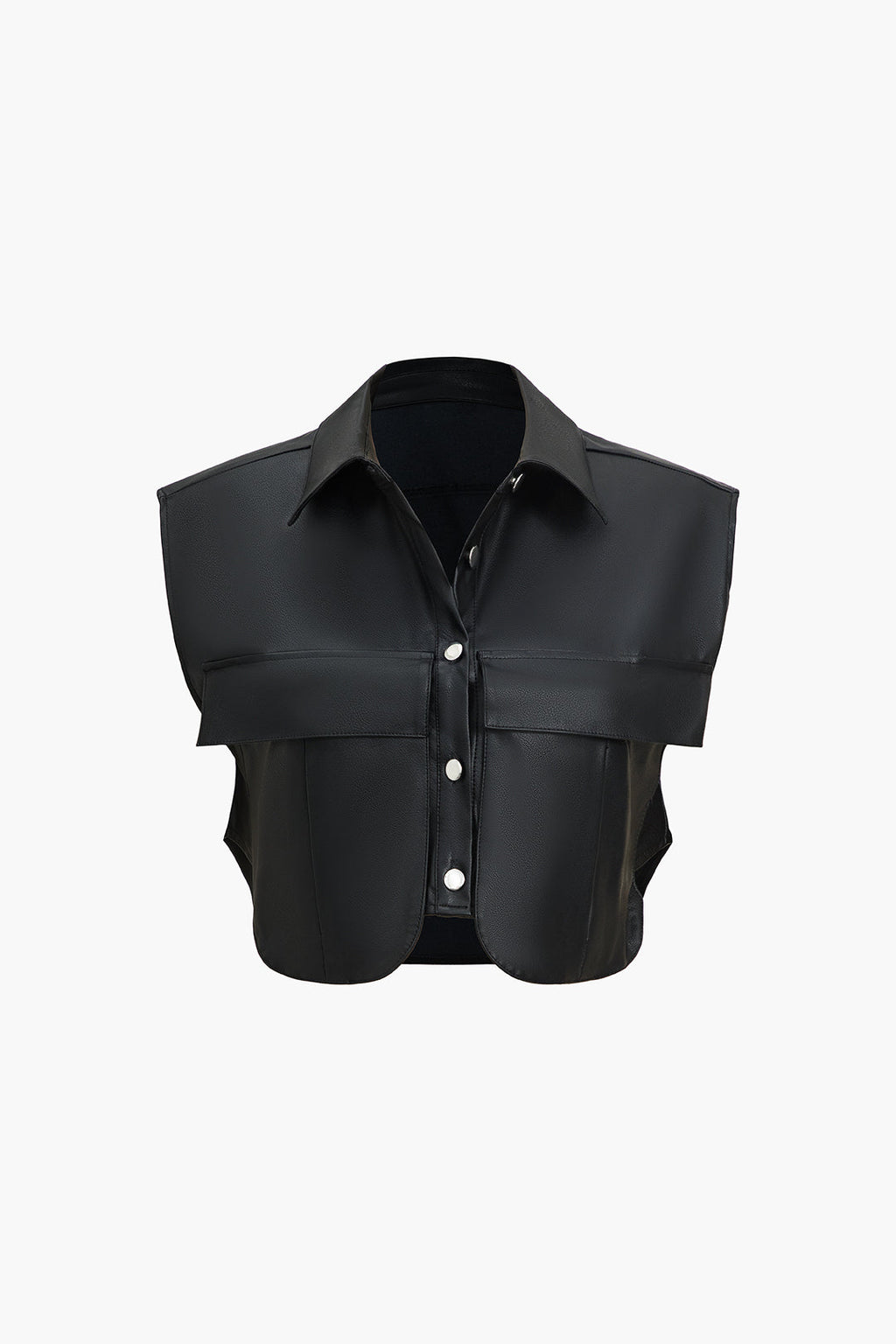 Suni Deri Crop Yelek