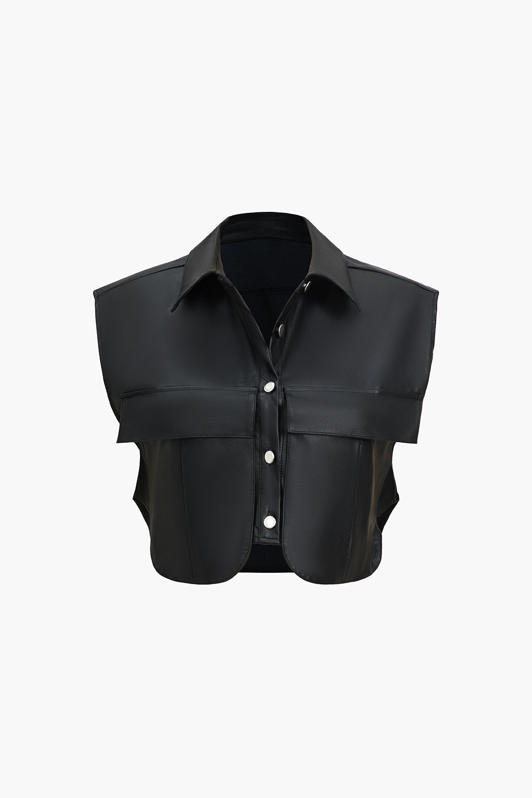 Suni Deri Crop Yelek