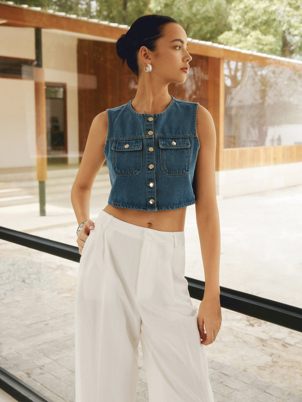 Chic Denim Kısa Yelek
