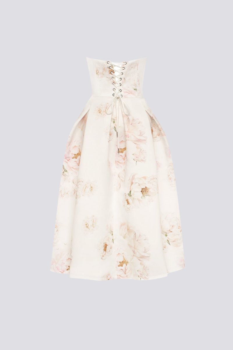 Florencia Straplez Midi Elbise