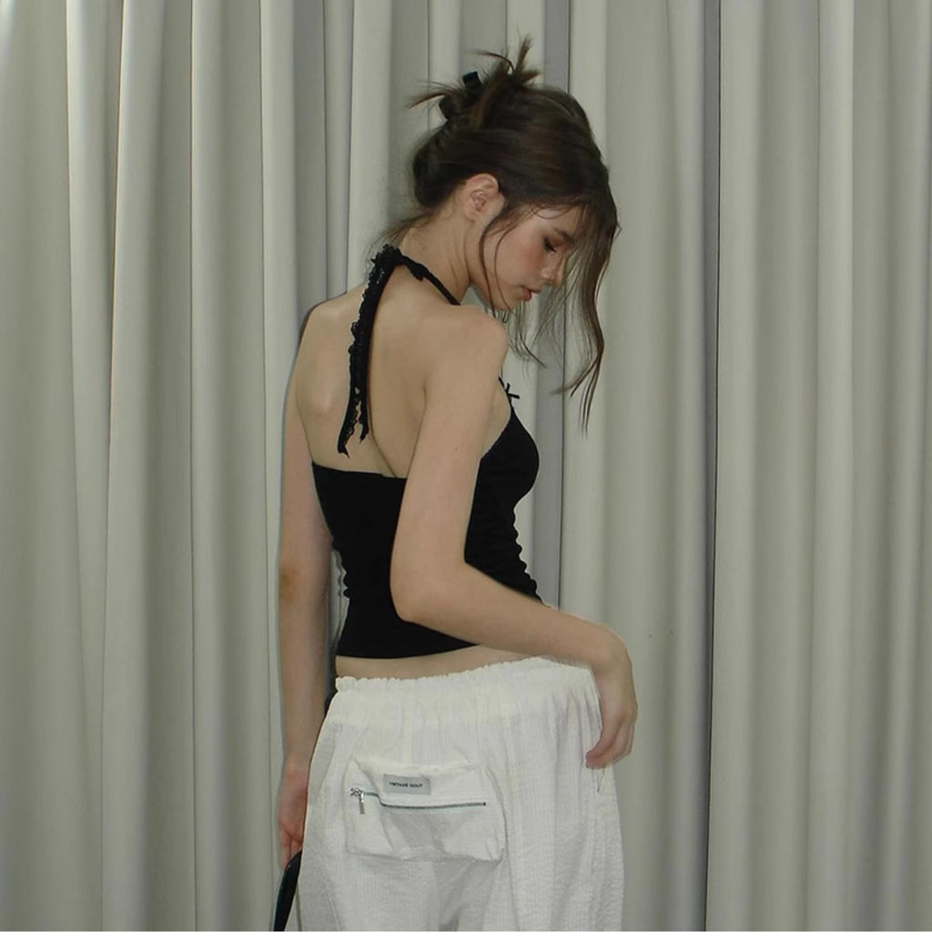 Linnea Sırt Dekolteli Crop Bluz